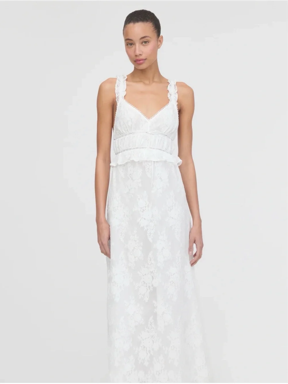 Hill House: The Bonnie Nightgown - White Magnolia Lace.